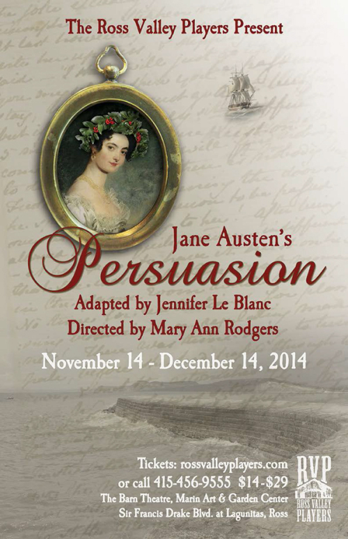 Jane Austen's Persuasion on the Ross Valley Players stage